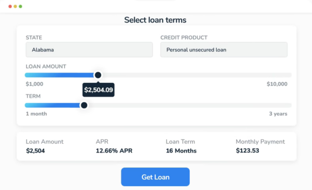 Select Loan Terms